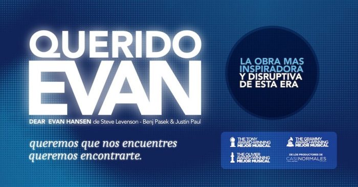 El musical Querido Evan llega al Metropolitan el jueves 4 de mayo 1 querido evan e1683030993434