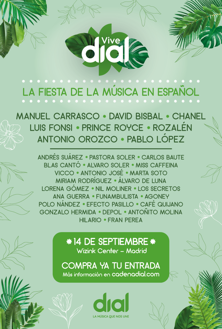 El regreso de Vive Dial llega al Wizink Center 1 cartel vive dial 23