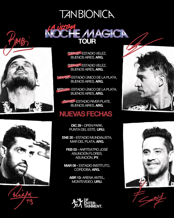 Tan Biónica anuncia nuevos shows en Córdoba, Mar del Plata, Uruguay y Paraguay 1 tb tour by facu feed tour gral e1698949639572