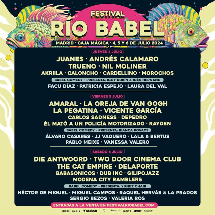 El festival Río Babel vuelve para los días 4, 5 y 6 de julio en Madrid 1 rio babel 2024 e1719225867504