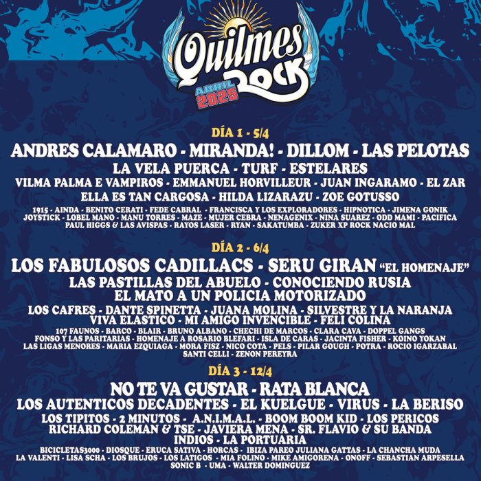 grilla artistas quilmes rock argentina 2025 002 e1738881117379